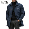 Men's Classic Button-Front Collared Coat – Timeless Everyday Style