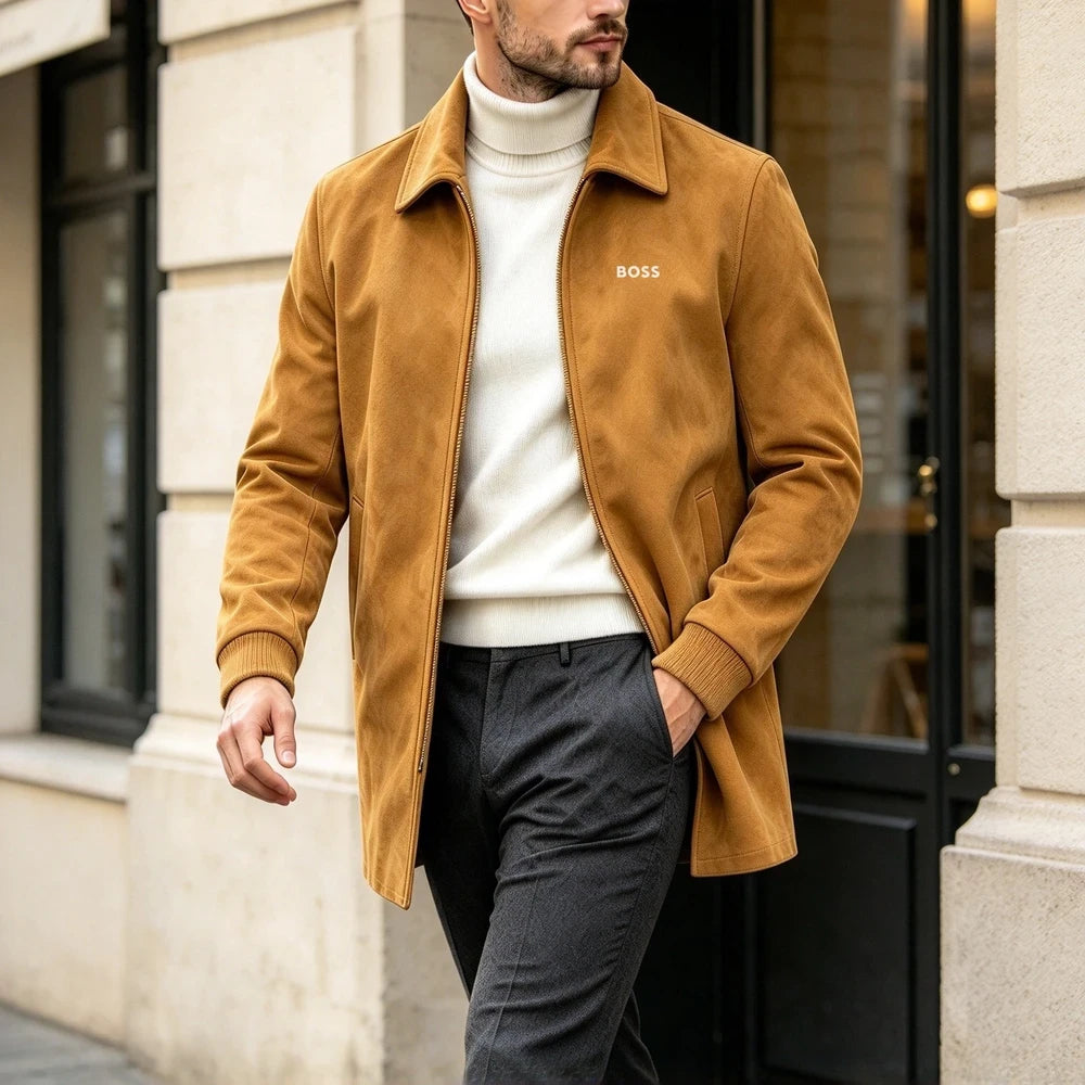 Men’s Premium-Look Suede Jacket – Timeless Everyday Style