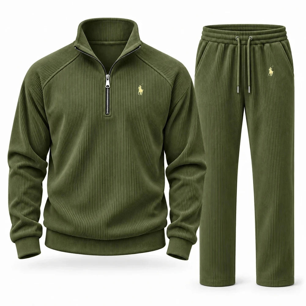 Corduroy Quarter Zip Tracksuit