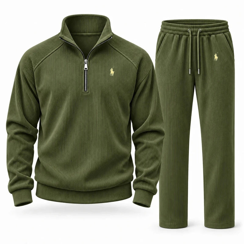 Corduroy Quarter Zip Tracksuit
