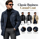 Men's Classic Button-Front Collared Coat – Timeless Everyday Style