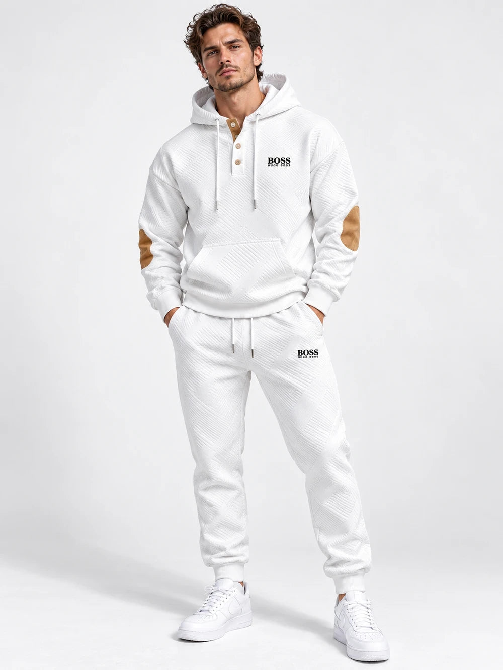 Textured Hooded Tracksuit