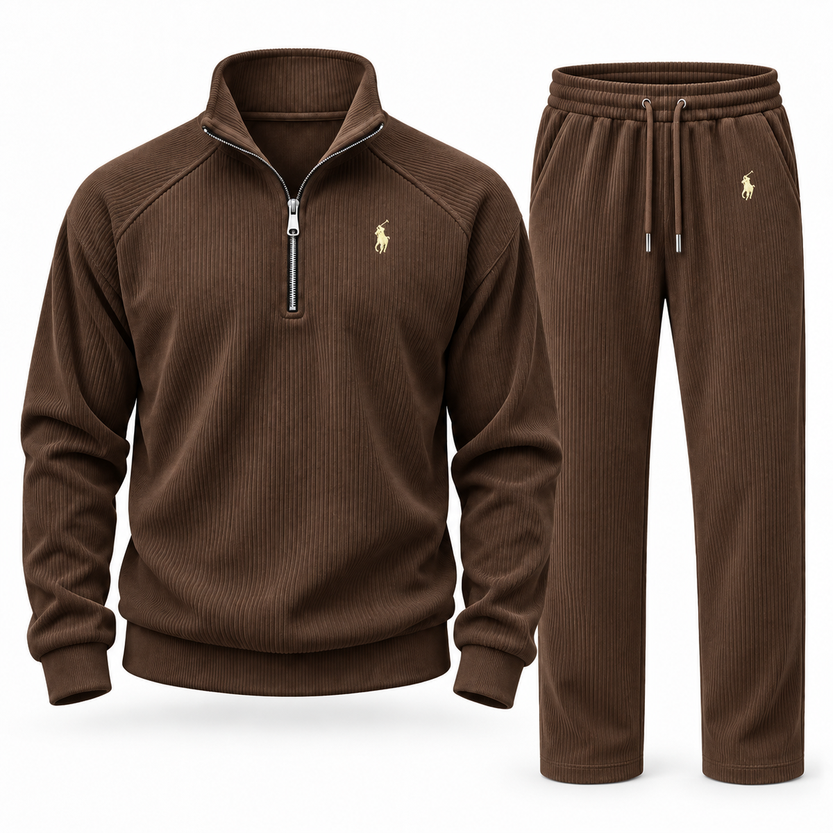 Corduroy Quarter Zip Tracksuit