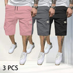Pantalones cortos transpirables para hombre con cordón y bolsillos