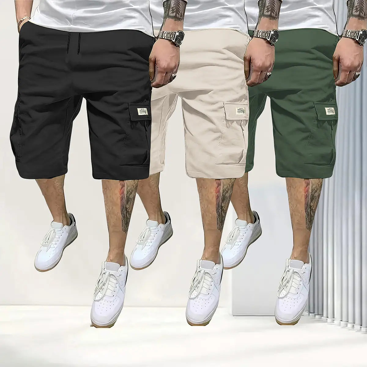 Men’s Breathable Drawstring Shorts with Pockets