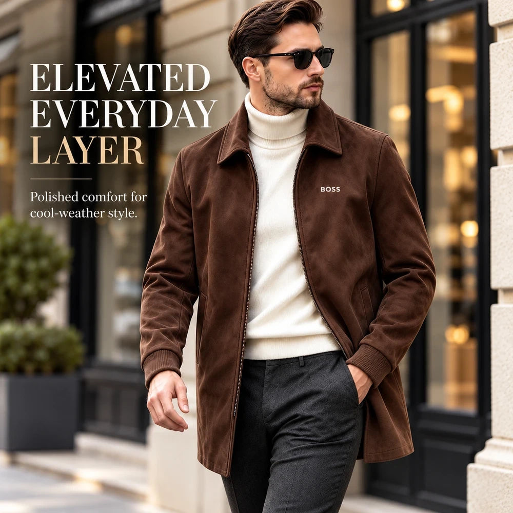 Men’s Premium-Look Suede Jacket – Timeless Everyday Style