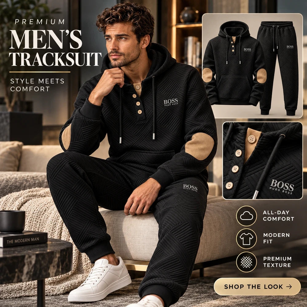 Textured Hooded Tracksuit