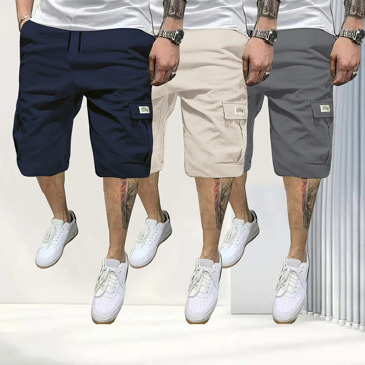Men’s Breathable Drawstring Shorts with Pockets