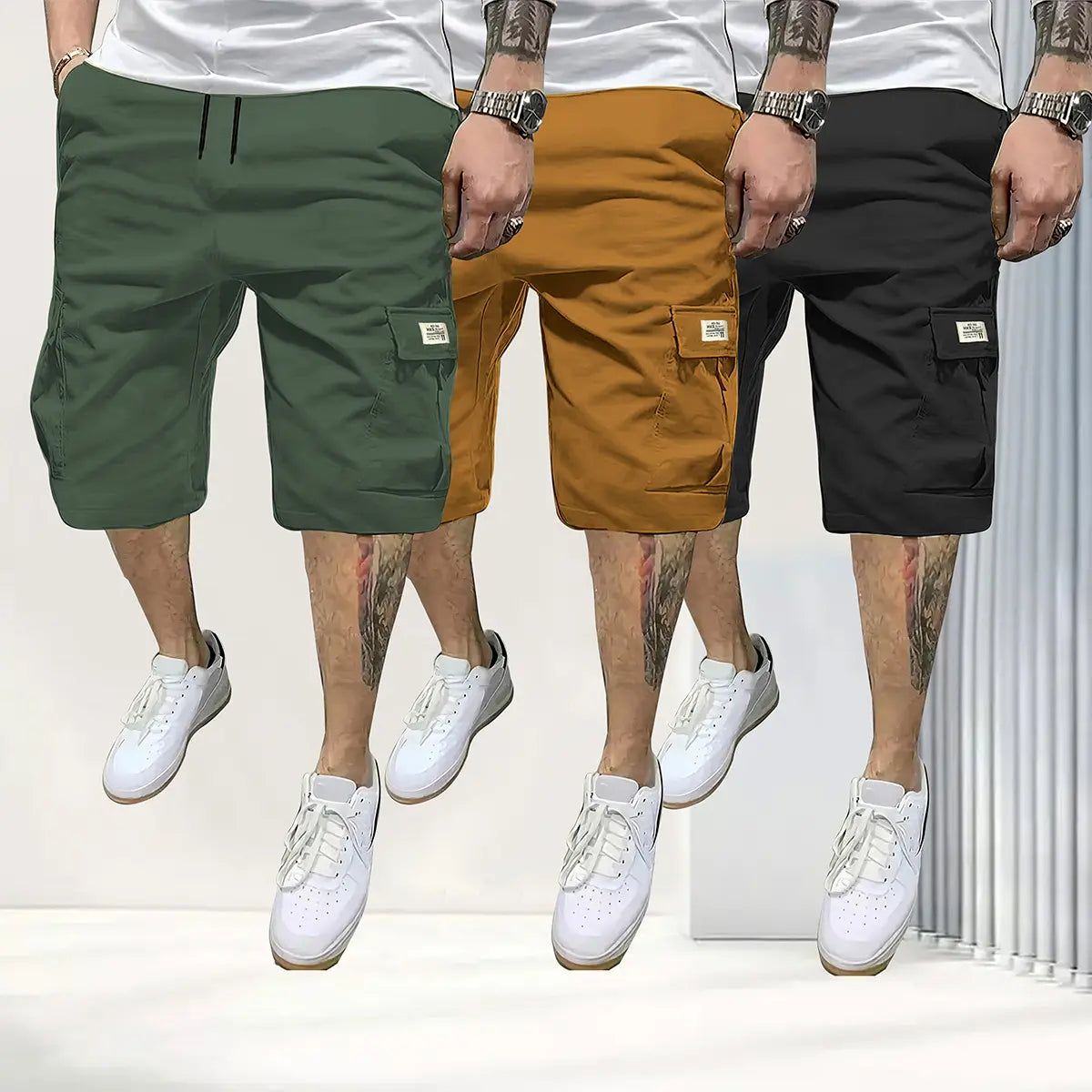 Men’s Breathable Drawstring Shorts with Pockets