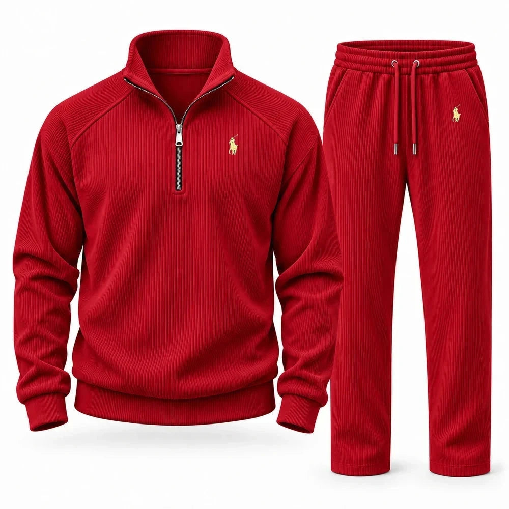 Corduroy Quarter Zip Tracksuit