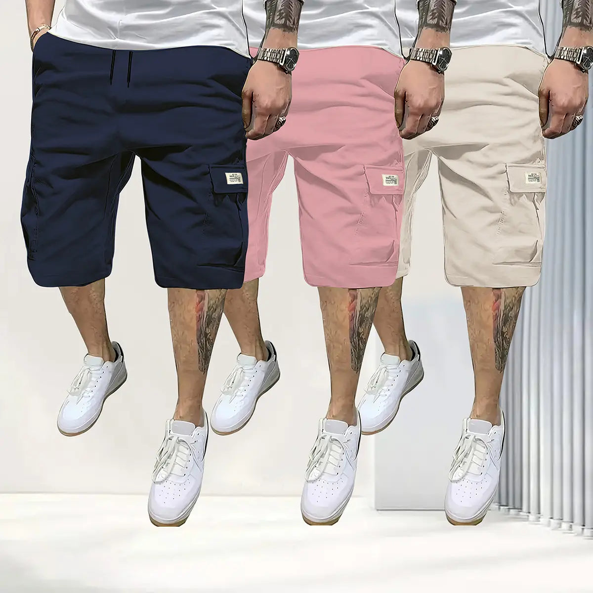 Men’s Breathable Drawstring Shorts with Pockets