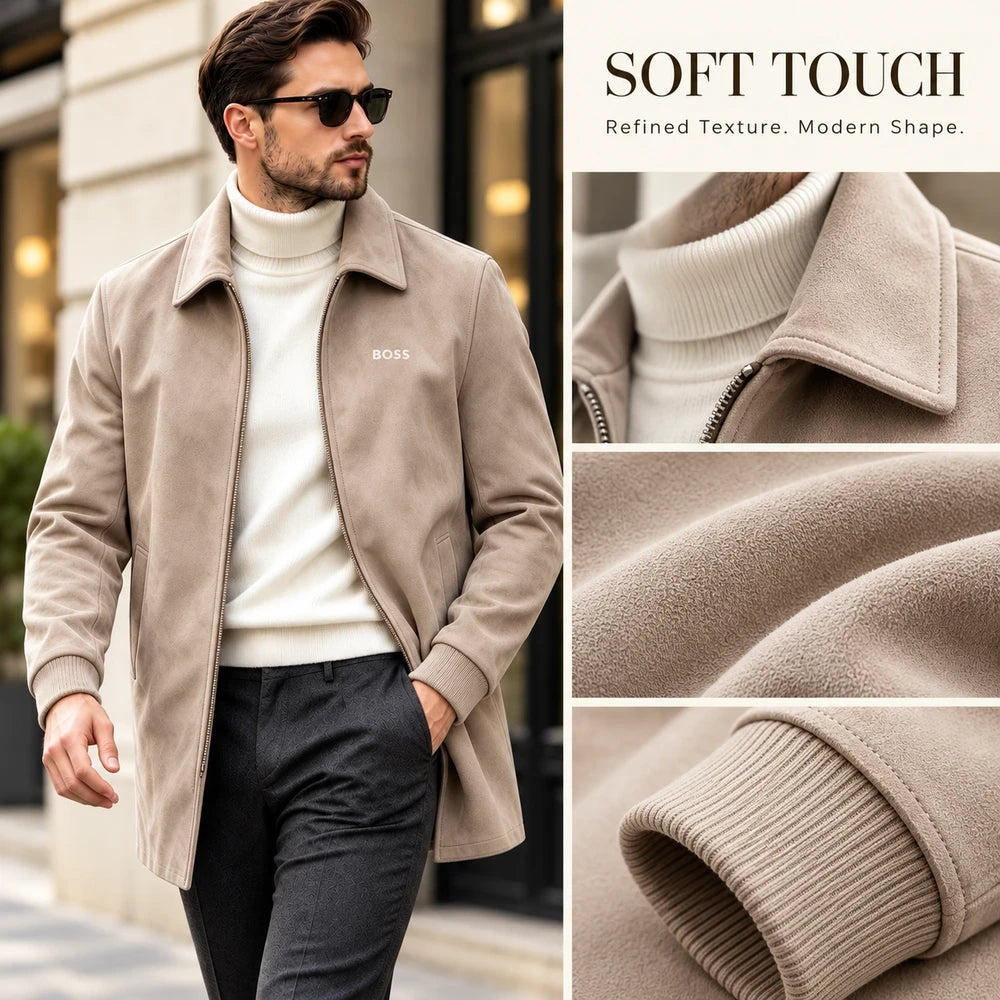 Men’s Premium-Look Suede Jacket – Timeless Everyday Style