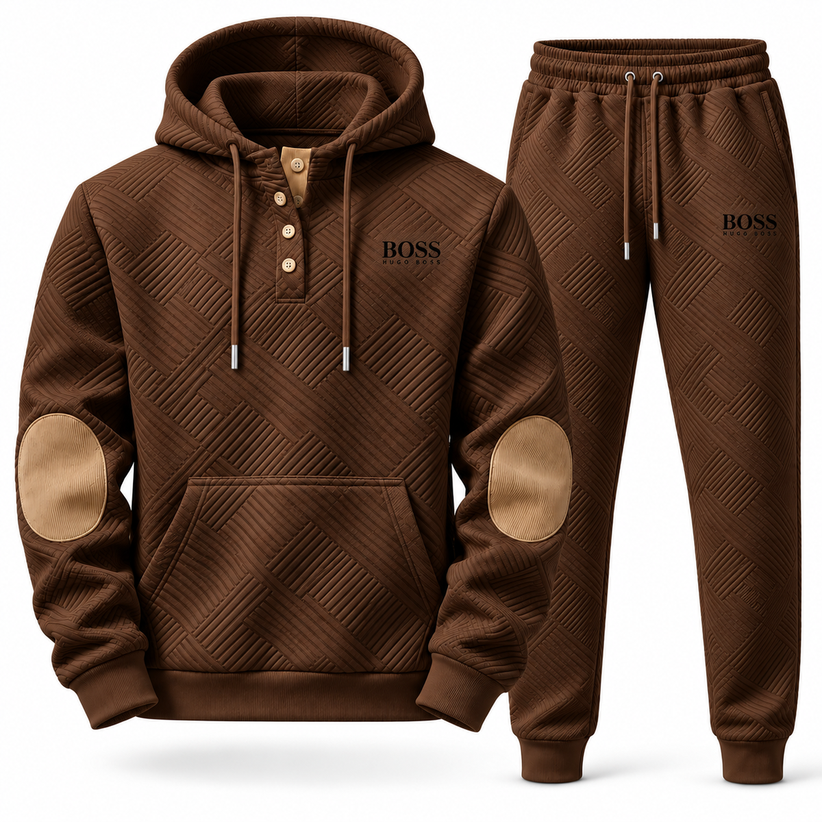 Textured Hooded Tracksuit