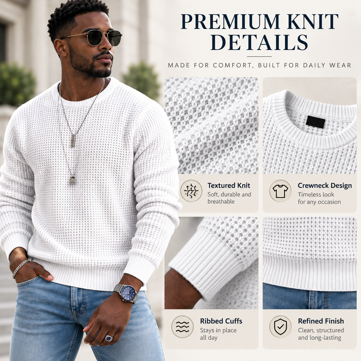 Men's Premium Classic Crewneck Sweater