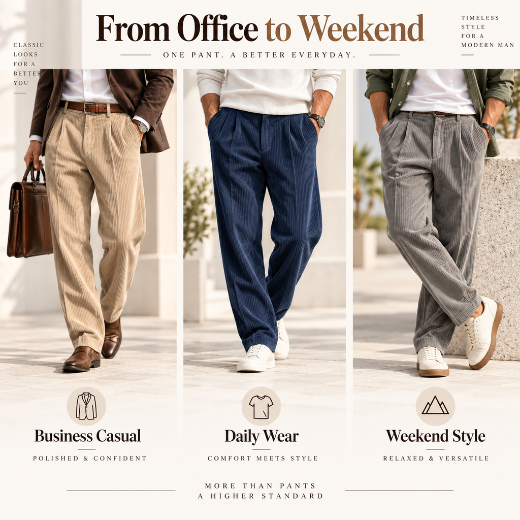 Men's Premium Corduroy Straight Leg Pants