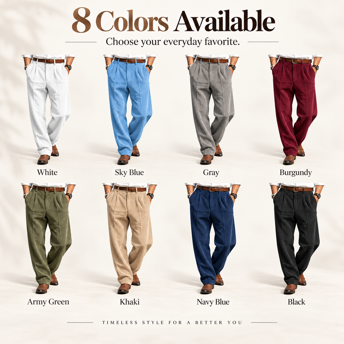 Men's Premium Corduroy Straight Leg Pants