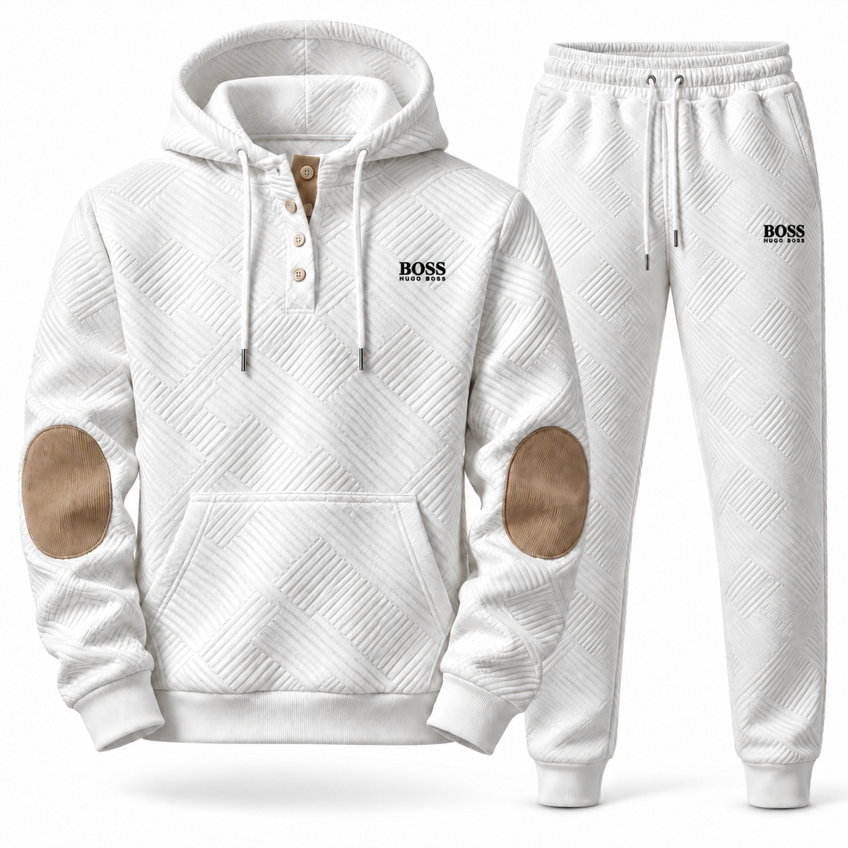Textured Hooded Tracksuit