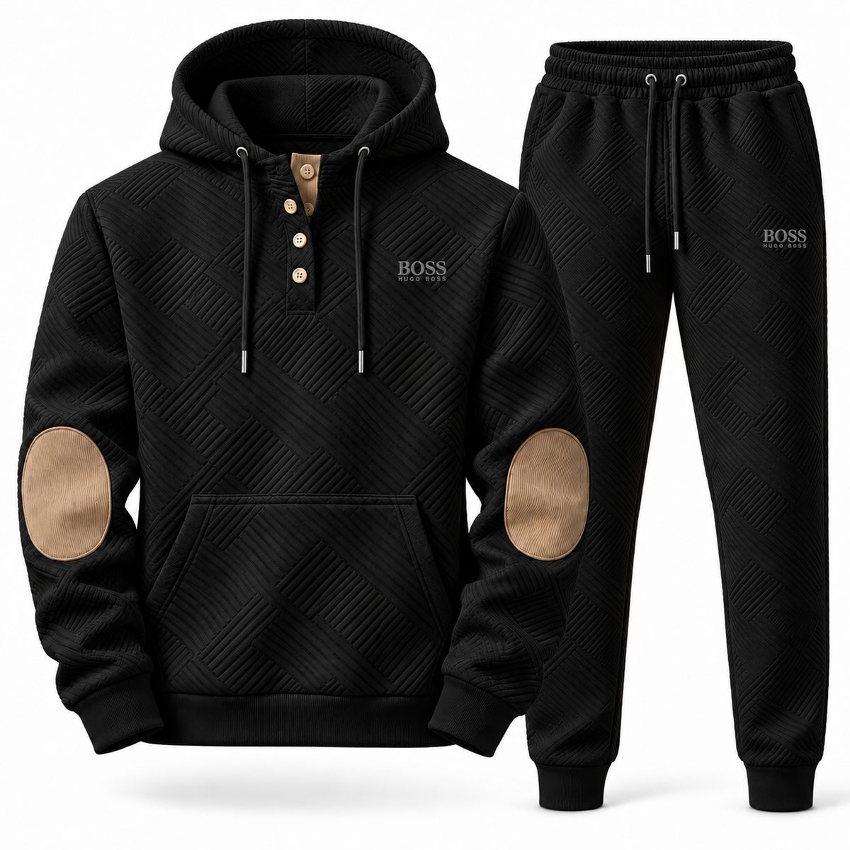 Textured Hooded Tracksuit