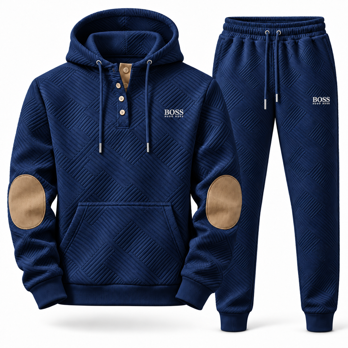 Textured Hooded Tracksuit