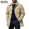 Men's Classic Button-Front Collared Coat – Timeless Everyday Style