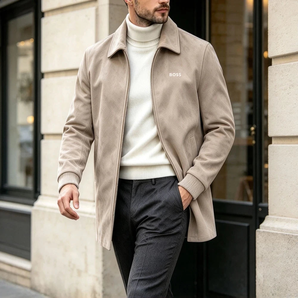 Men’s Premium-Look Suede Jacket – Timeless Everyday Style