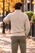 Refined Quarter Zip Sweater