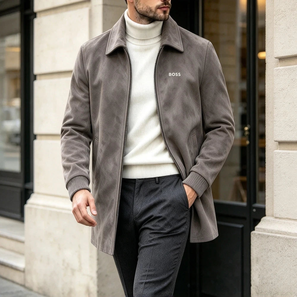 Men’s Premium-Look Suede Jacket – Timeless Everyday Style