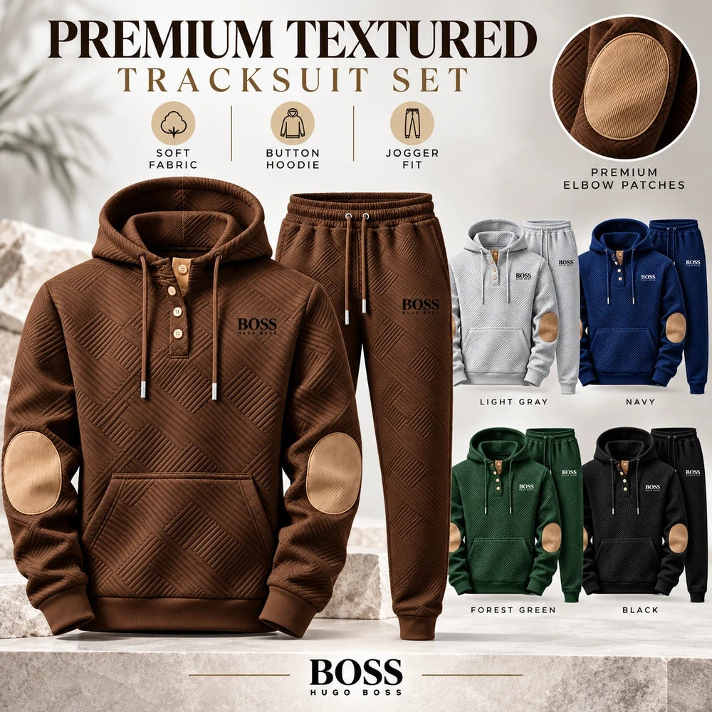 Textured Hooded Tracksuit