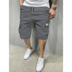Pantalones cortos transpirables para hombre con cordón y bolsillos