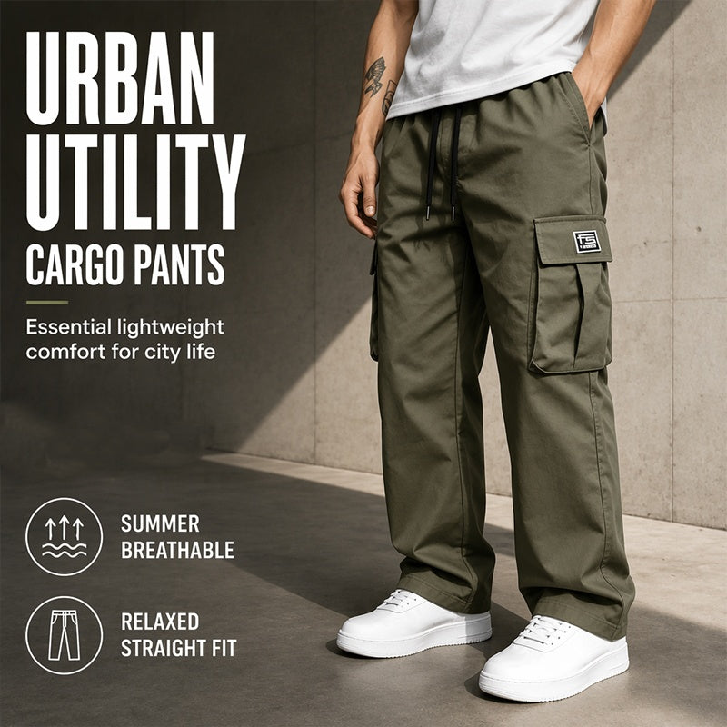 Pantalones cargo informales y holgados para hombre