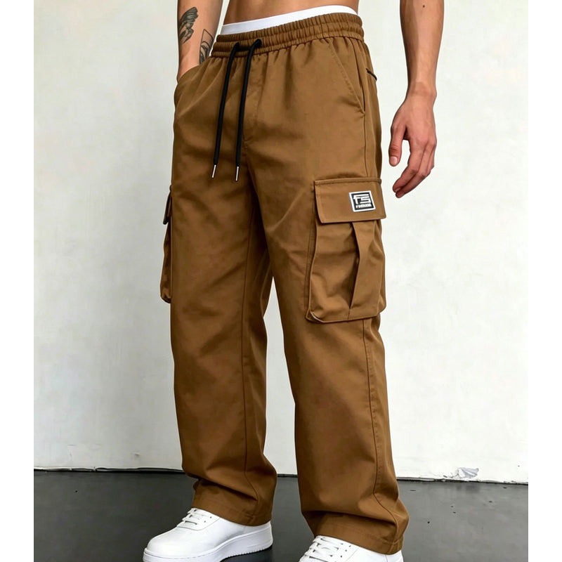 Pantalones cargo informales y holgados para hombre