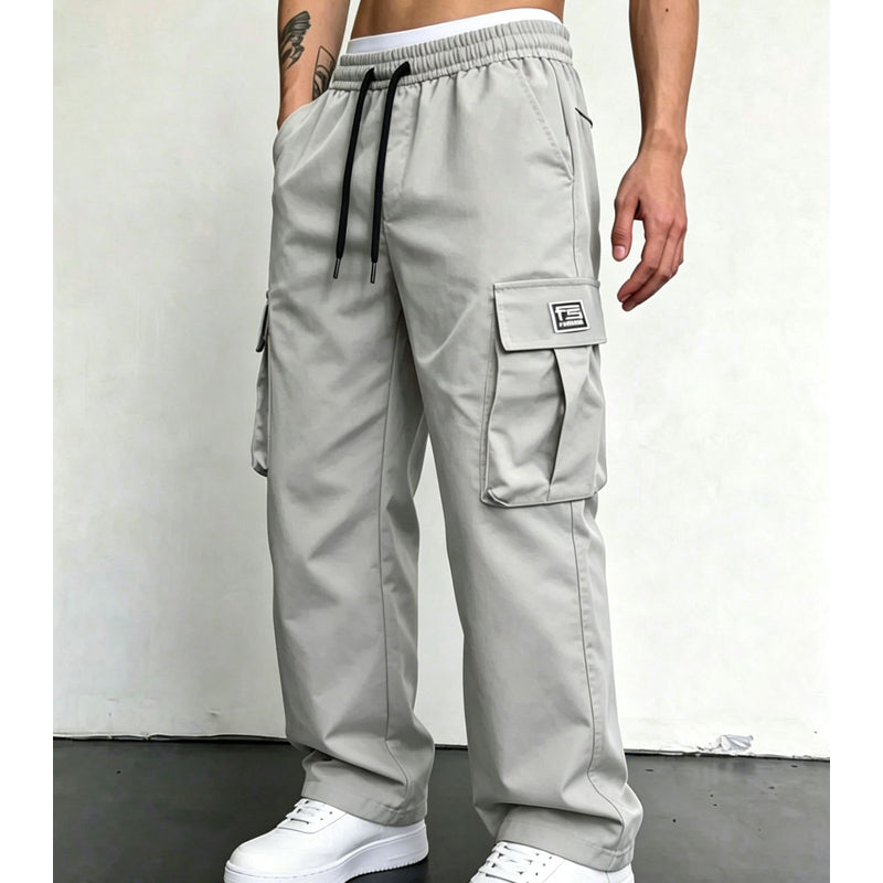 Pantalones cargo informales y holgados para hombre