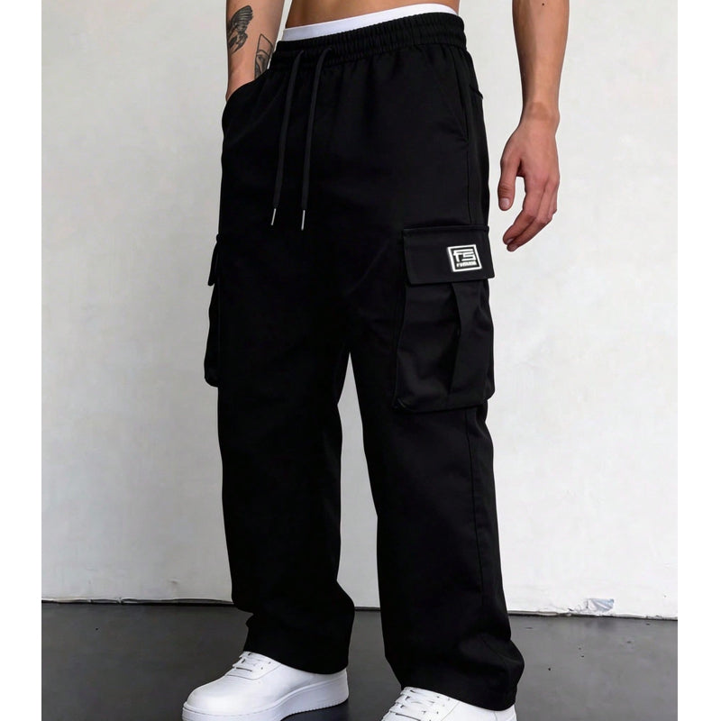 Pantalones cargo informales y holgados para hombre