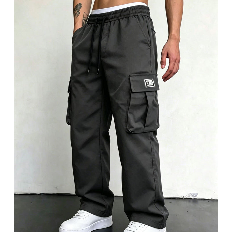 Pantalones cargo informales y holgados para hombre