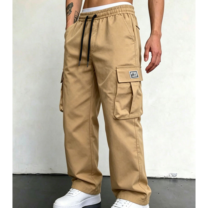 Pantalones cargo informales y holgados para hombre